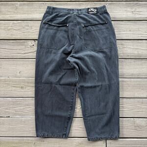 Vintage 90s Results Jeans Mens Size 38x27 Wide Leg Jnco Style Skater Rave Baggy